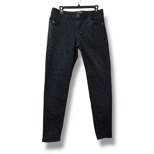Wit & Wisdom gray / black leopard print jeggings Size 10