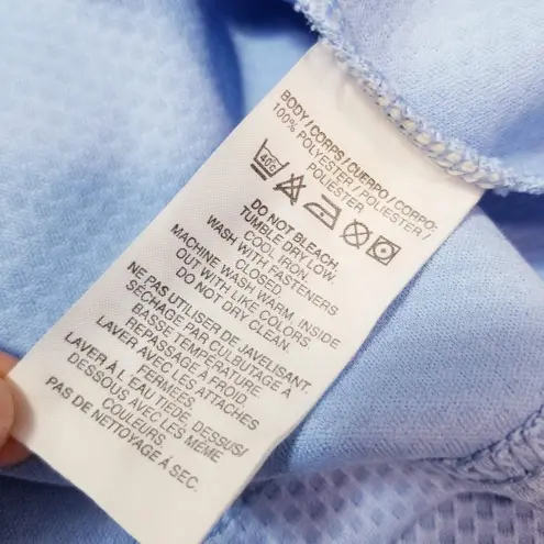 Salomon 1/4 zip Textured Mock Neck Light Blue Sweater Long Sleeves