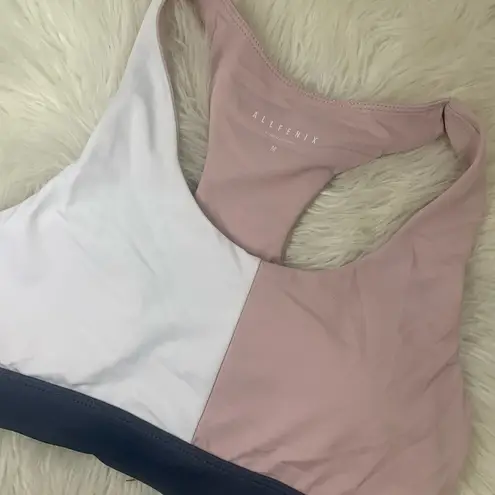 Anthropologie ALLFENIX  Color Block Three Stone Sports Bra Medium Pink Gray