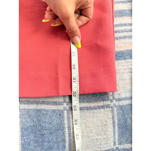 ZARA  Trousers High Waist Straight Leg Coral Pink Pants Size S‎