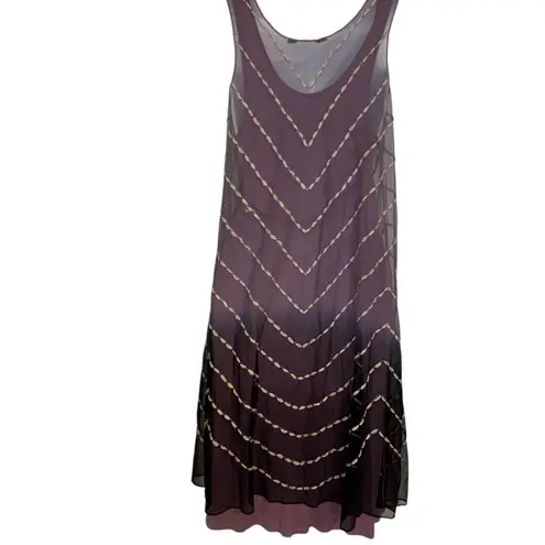Soft Surroundings  La Jolla Mesh Ombre Shift Dress Lined EUC Size Small