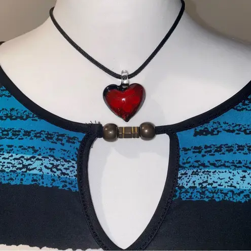 Femme Nina 2000s whimsical bohemian fairycore striped blouse / dress beaded neck Blue Size XXL