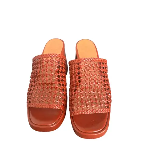 Sézane Sezane ANNALISA HIGH MULES in smooth natural leather 39