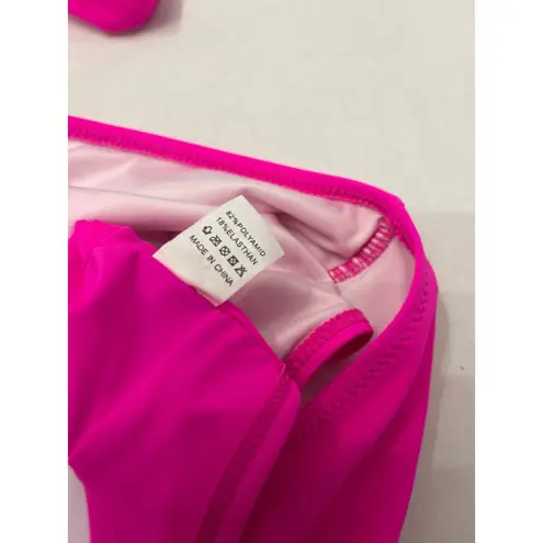 Cross Wrap Halter Bikini Set Pink Size L(8)