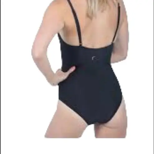 Zyia Active Classic Black One Piece Swimsuit XS Adjustable Straps Padded