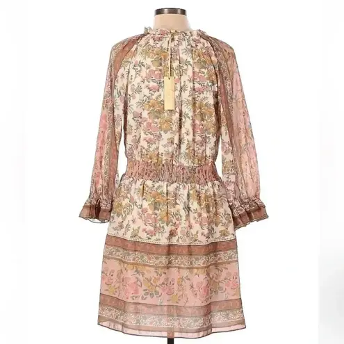 Anthropologie  LOVE THE LABEL Boho Floral Tippy Border Dress Euphoria Size L NWT