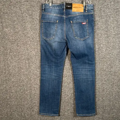 Dsquared2 Cool Girl Cropped Jeans Women's Size IT 40 US 4 Blue Stretch Denim