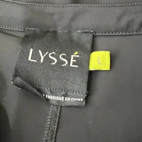 Lysse Sharon Black Lace Up Oversized Tunic Top Size L NWOT