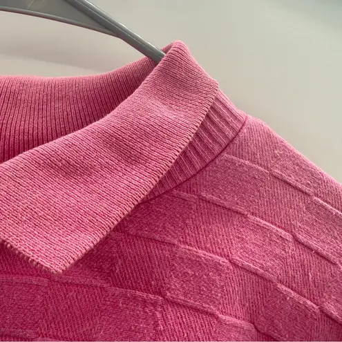 Vintage Wek The World Vail Pink Textured Long Sleeve Pullover Sweater Sz L Size L