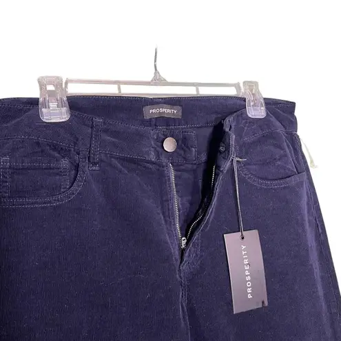 Prosperity Corduroy Pants Womens 31 Navy Blue Bootcut Stretch 98% Cotton Spandex