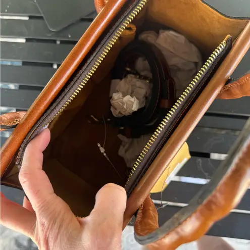 Patricia Nash floral oil painting, satchel CLARISSE style