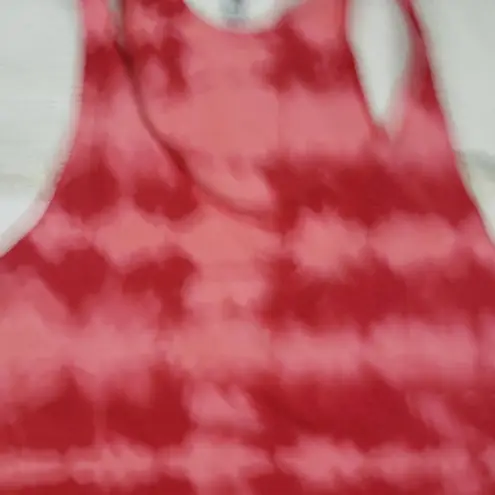 American Apparel NWOT  Custom Red Bleach Tie Dye Box Tank Top Women's Size Medium