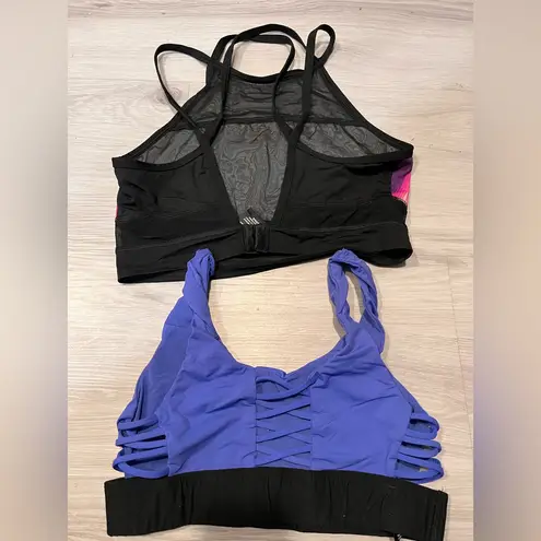 PINK - Victoria's Secret Pink  victoria secret Sports Bras Set 2 pack - Blue and‎ Multicolor