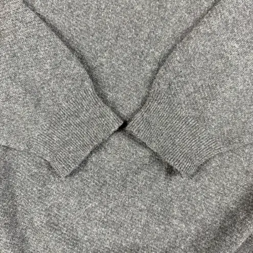 autumn cashmere 100% Pure Cashmere Women's Large Crew Neck Charcoal Gray Sweater