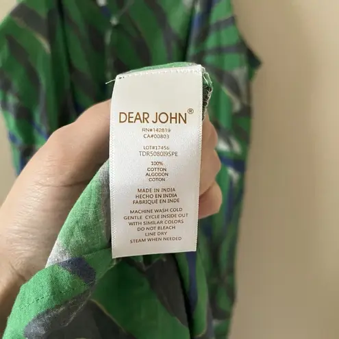 Dear John Anthro Maxi Long Dress M Tiered Beach Resort Vacation Costal Preppy