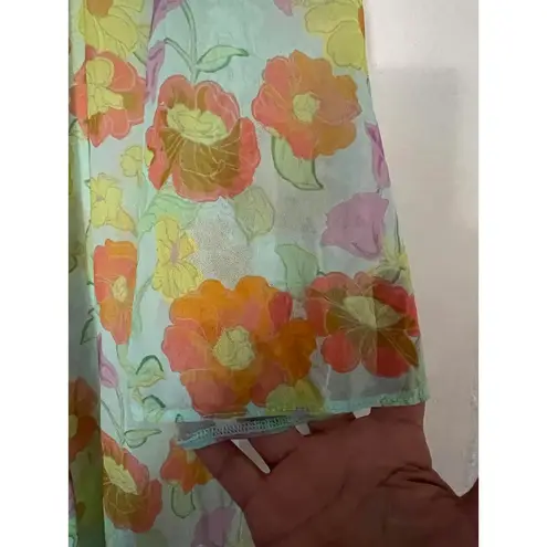 Savage X Fenty Floral Sheer Long Robe XS/S Blue