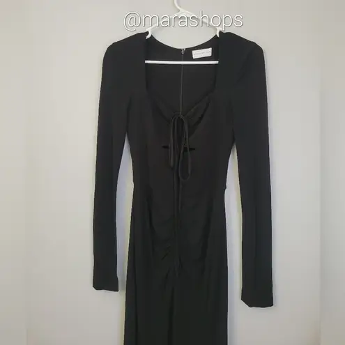 REBECCA VALLANCE Riccardo ruched stretch jersey gown Dress Black Size 0