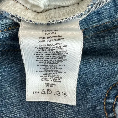 RE/DONE 90s High Rise Ankle Crop Distressed Jeans - Size 24