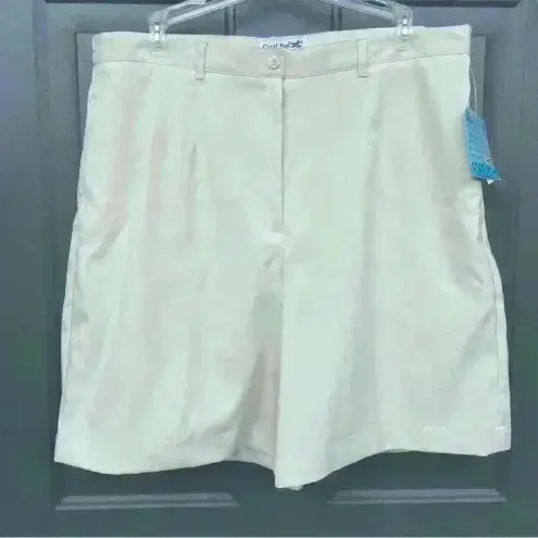 Coral Bay Golf NWT Womens Tan Shorts Wrinkle Resistant Stretch Microfiber Sz 16