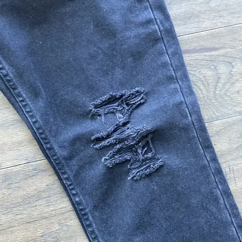 ALL SAINTS Jeans Womens Size 29 Black Distressed Muse Slim Destroyed