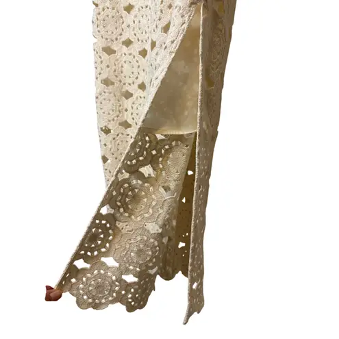 Cara Cara Marsielle Crochet Cotton Midi Dress Cream NWT Size XS