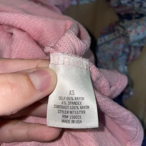 Alya  Pink Long Sleeve Patterned Sleeve Blouse