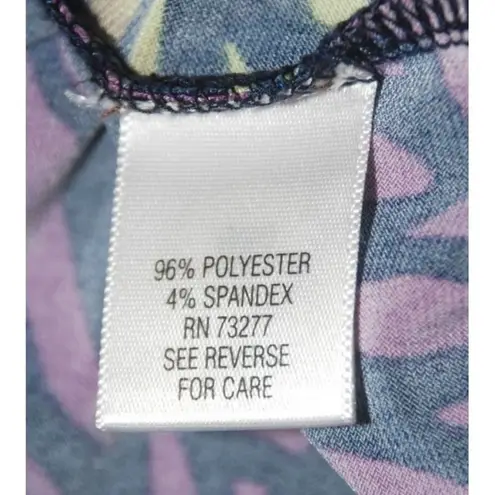 Dana Buchman Ladies Purple Floral Skirt Size XS Flared Stretch Pull On