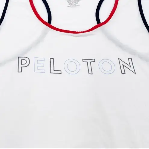 Splits59 Peloton Women's White Ringer Racerback Tank Top Size XL
