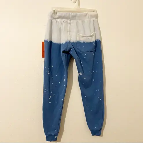 LA DETRESSE Acid Drop Vinca Acid Wash Distressed Sweatpants Blue Small S NWT