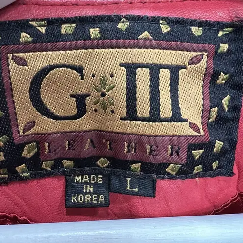 Vintage Large Leather Trench Coat Red Buttery Soft Supple G