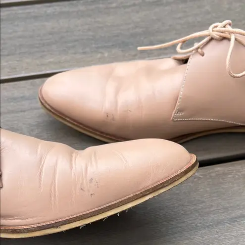 Evereve Everlane The Modern Oxford Blush Creme Leather Derby Shoes - Size 10.5