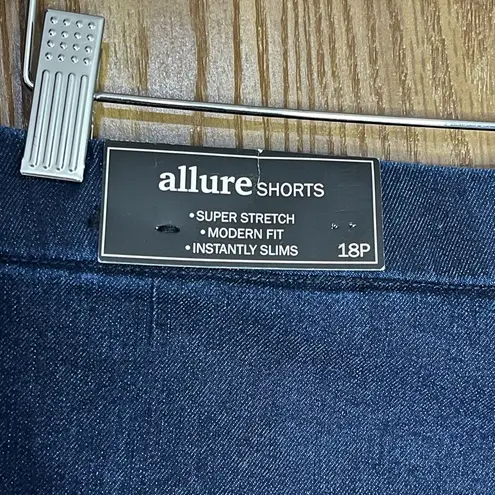 Allure Blue Denim Bermuda Shorts Casual Comfort Black Size 18P