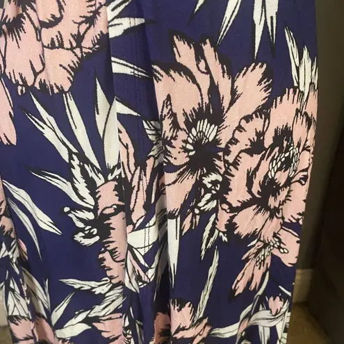 Yumi Kim Midsummer Night Maxi Jersey Knit Wrap Dress in Free Fall/Navy Pink XXS