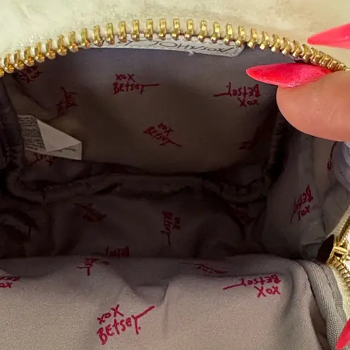 Betsey Johnson  White Furry dog Backpack