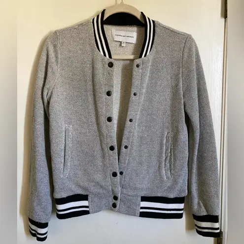 Cupcakes & Cashmere Gray & Black Letterman Varsity Jacket #R Size XS