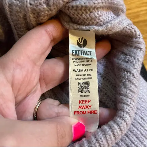 Fat face holly half neck sweater in lavender purple size 12