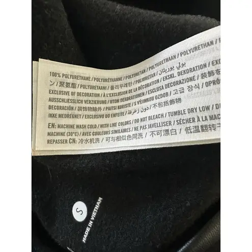 HOLLISTER faux leather fleece lined Pant leggings black Small