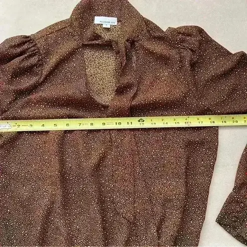 Allison Joy Leopard Bodysuit Brown & Black Leopard Print Long Sleeve Bodysuit Small