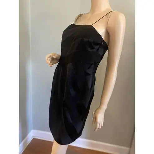 David Meister Womens Spaghetti Strap Sheath Cocktail Formal Dress Black Size 8