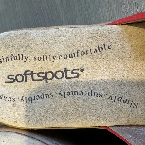 Softspots‎ Pink Coral Leather Open Toe 11 W Style 7302612 Style Floral - Image 9