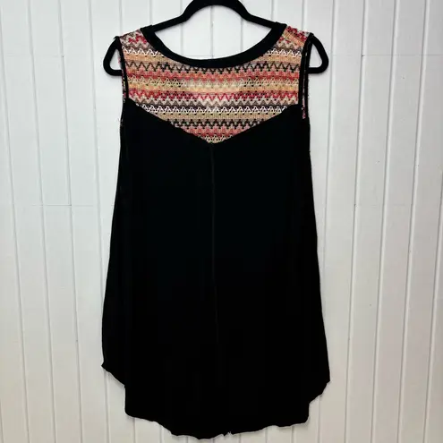 POL ‎ Missoni Style crochet back Top Black Size 2XL