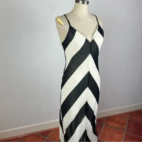 Christopher John Rodgers x Target Chevron Slip Dress Black Size 6