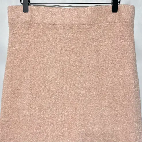 Isaac Mizrahi New Cozy Knit Elastic Waist Sweater Skirt Rose Cloud Size Medium