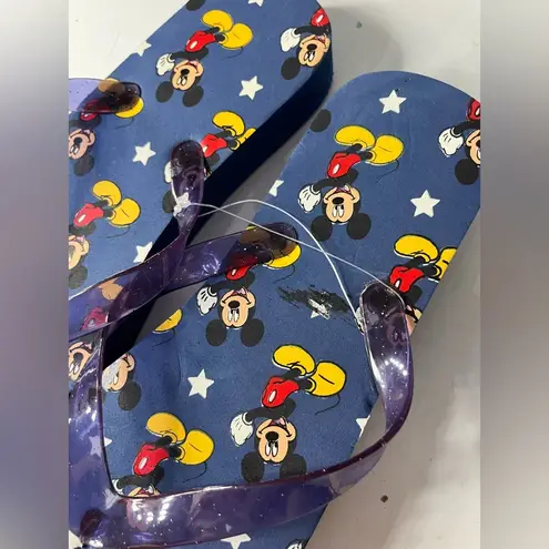 Disney  women’s  Blue Mickey Mouse flip flops