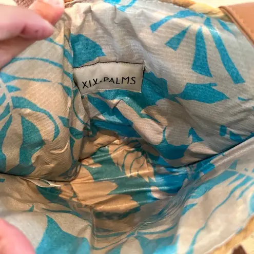 XIX Palms jute The Shore Break picnic cooler backpack handbag NWT
