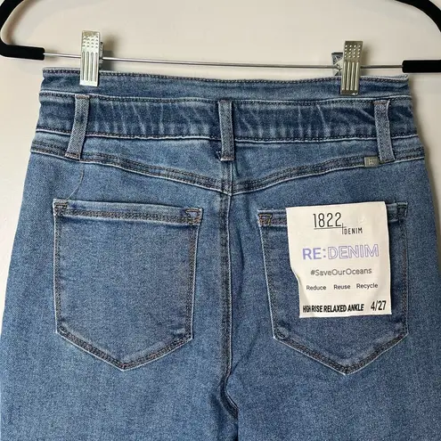 1822 Denim  relaxed fit high waist straight leg ankle jeans women's new size 27