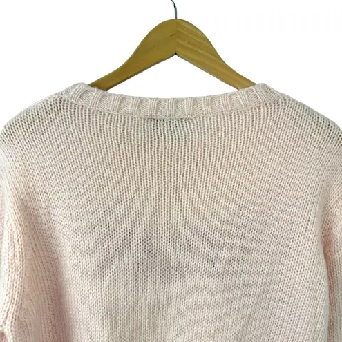 Wooden Ships  Caprice Angel Knit Sweater Pink Sapphire Mohair Wool Slouchy Medium