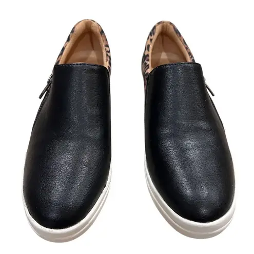 Naturalizer Sierra Women's Slip-On Shoes Black Leopard Size 6.5 M