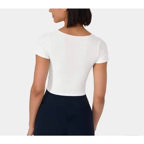 Halara Short Sleeve Crisscross Cut Out Cropped Yoga Sports Top