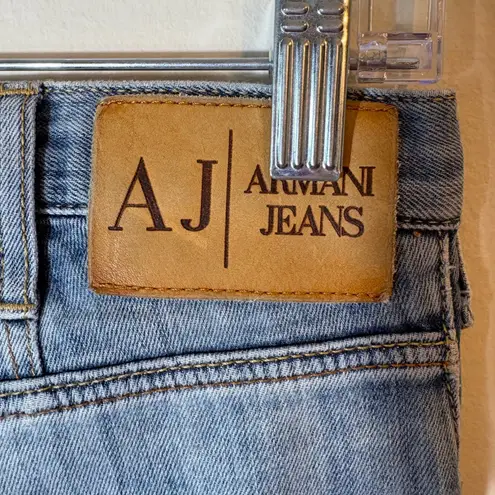 AJ Armani Jeans Light Wash Button Fly Denim Pants Classic Size 30 Blue